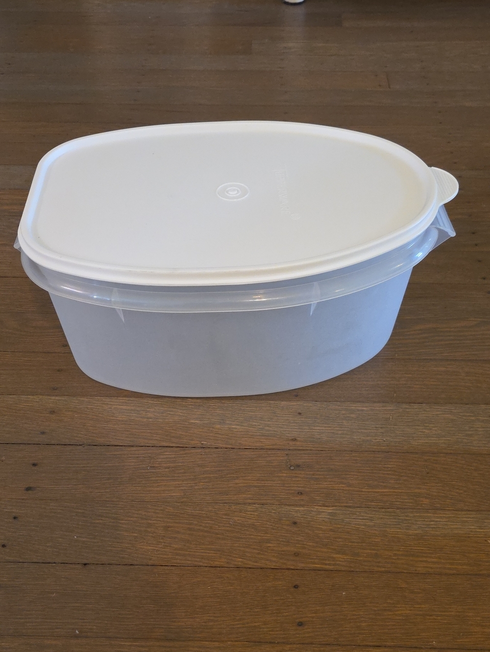 Tupperware White Oval Flavour Saver Food Storage Container with Snap Lid